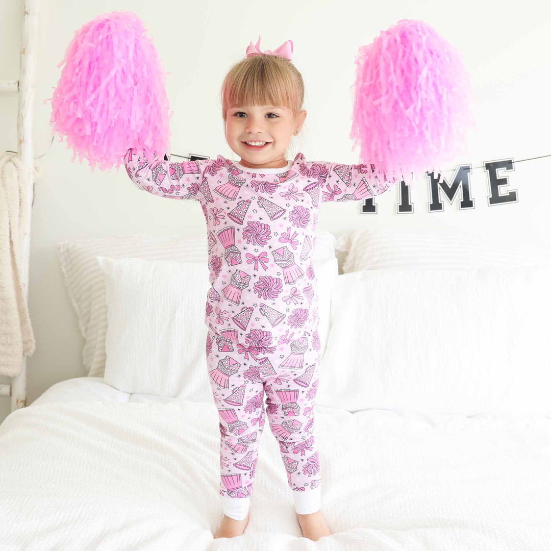 cheer squad two piece pajama set 