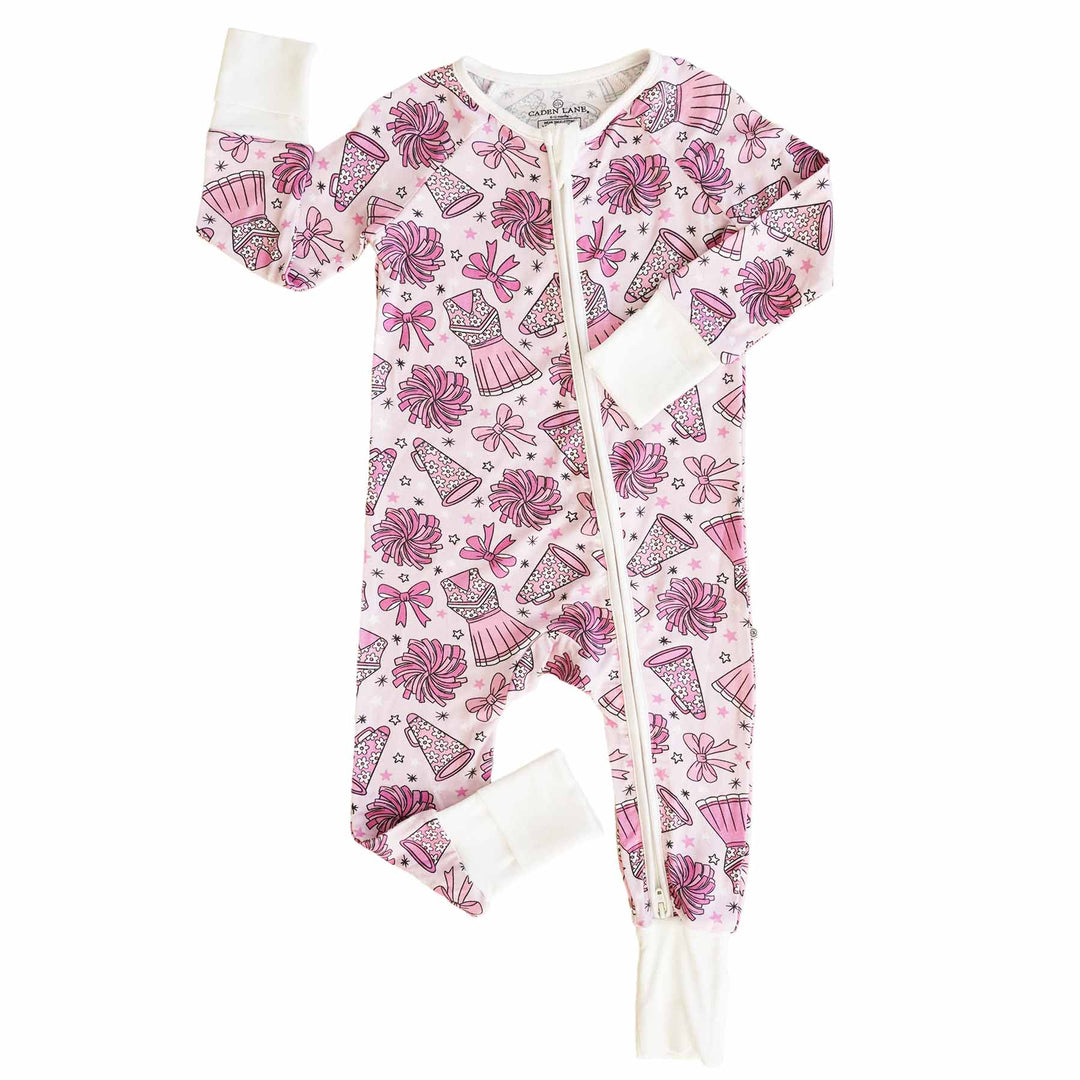 baby pajama romper cheer squad 