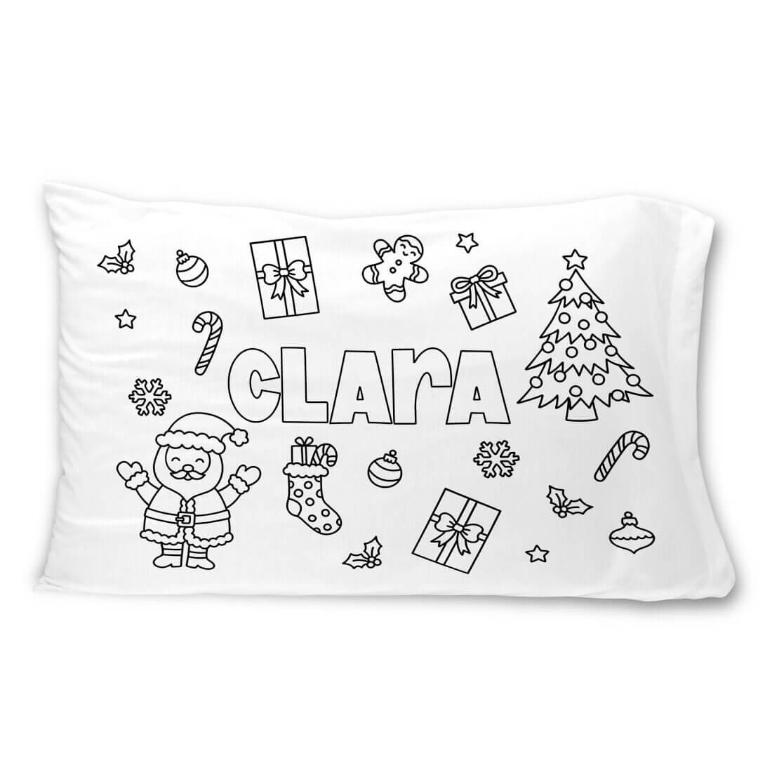 christmas colorable pillow case