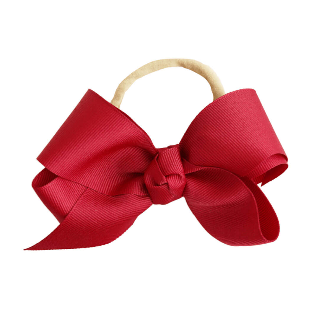 Ribbon Bow Headband | Cranberry