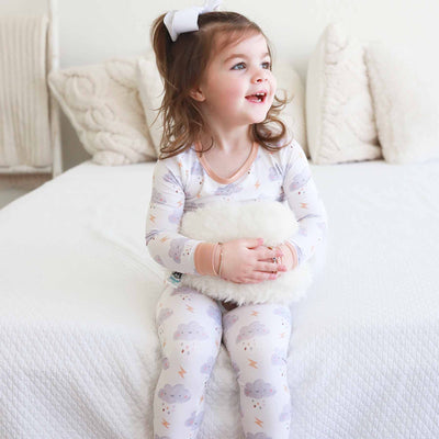 cloudy cuddles pajama set for kids 