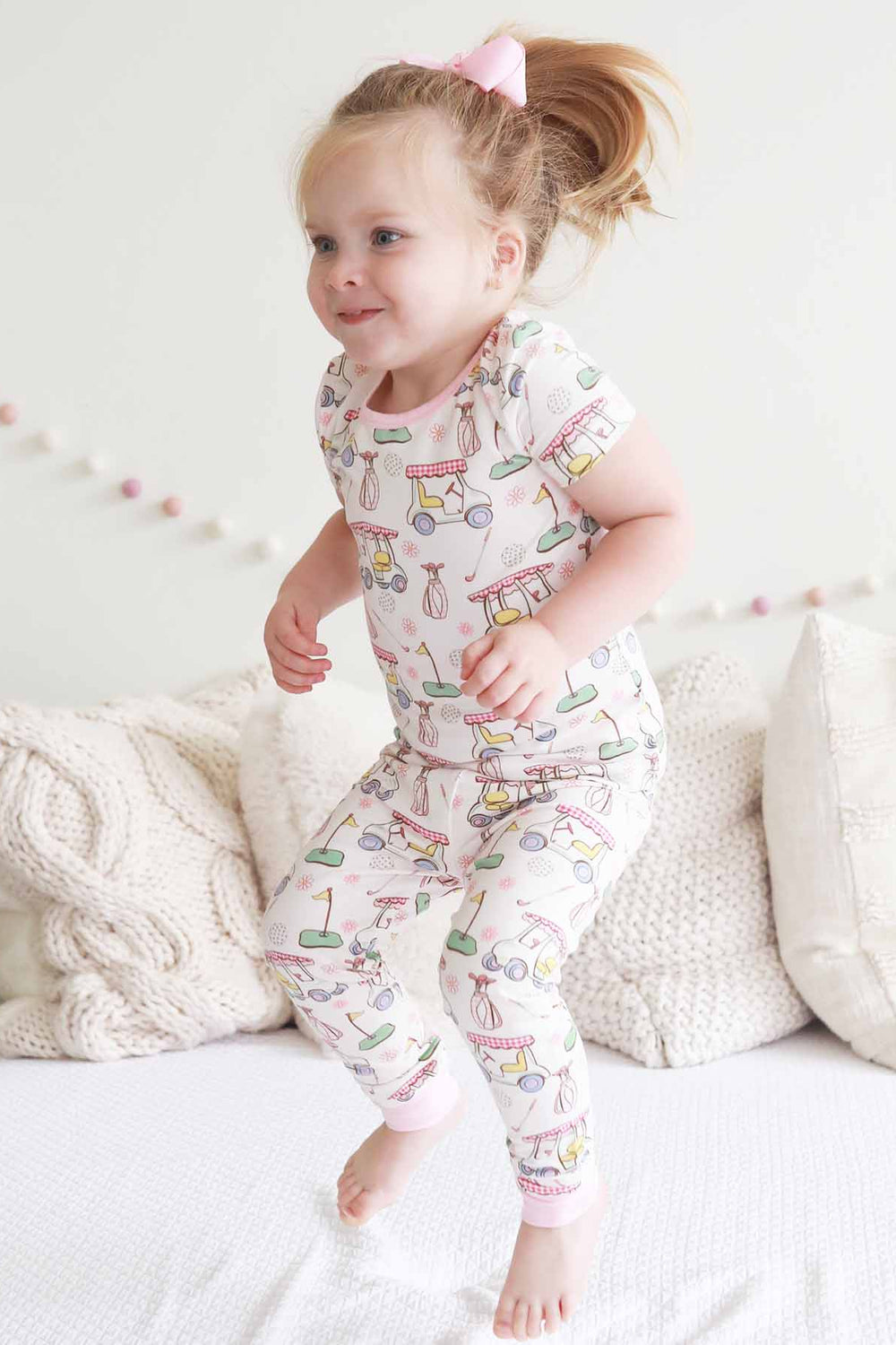 golf bamboo pajama set for girls 
