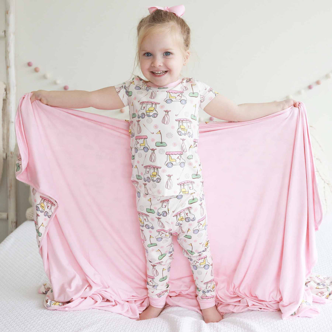 Country Club Cuties Two Piece Pajama Set | Pink
