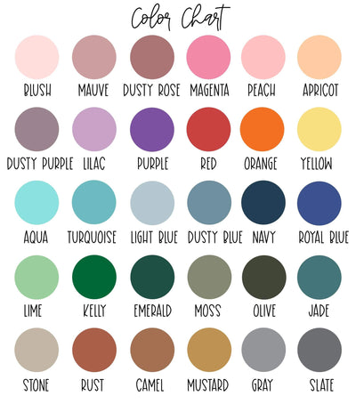 color chart name blankets