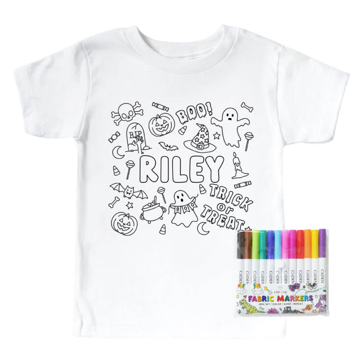 color me halloween kids graphic tee 