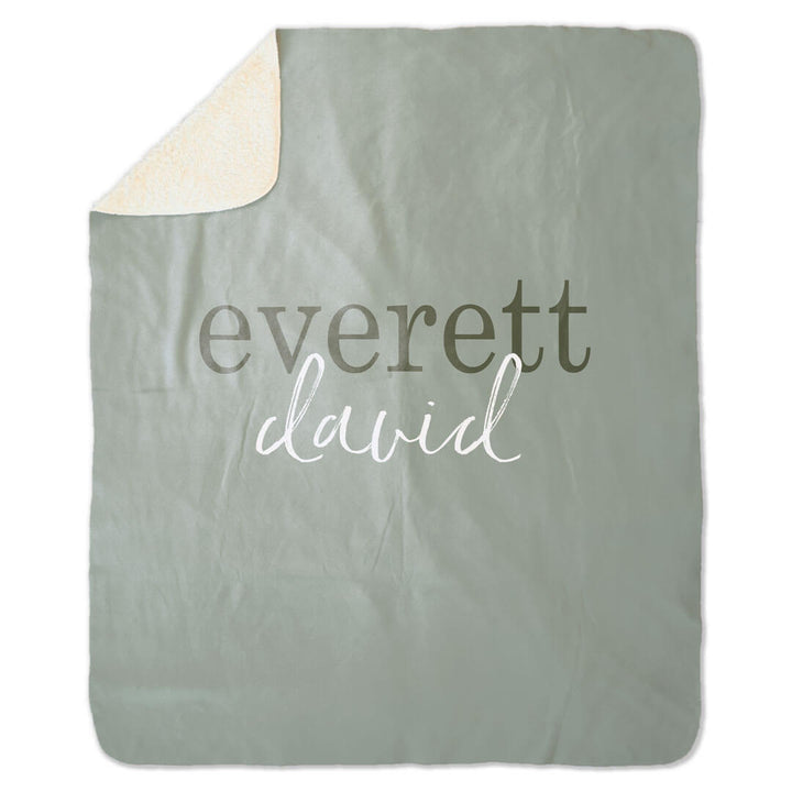 Color Story | Moss Personalized Toddler Blanket