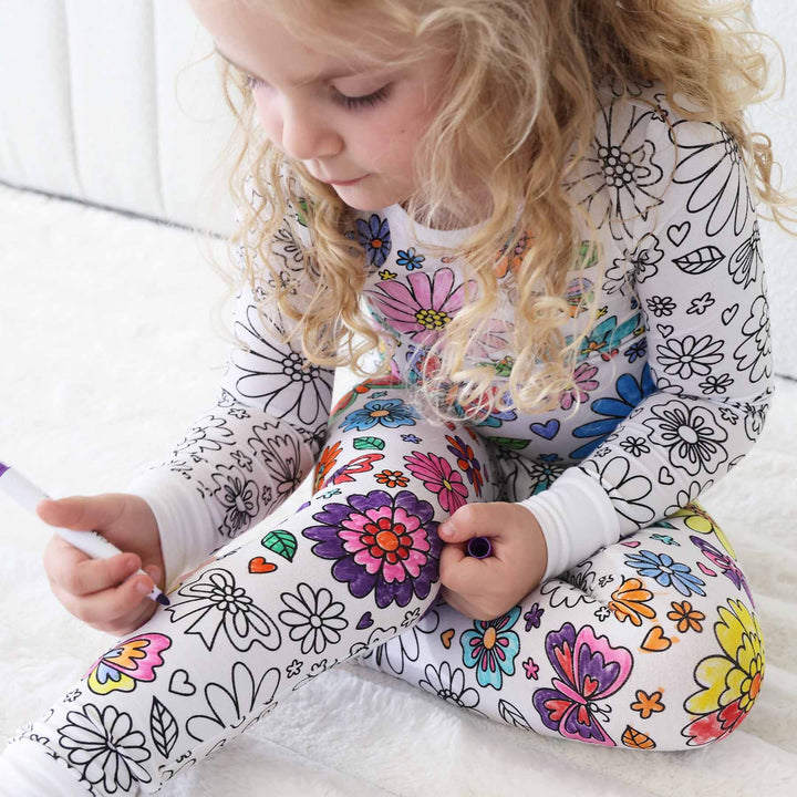 All Colorable Pajama Prints | Two Piece Set