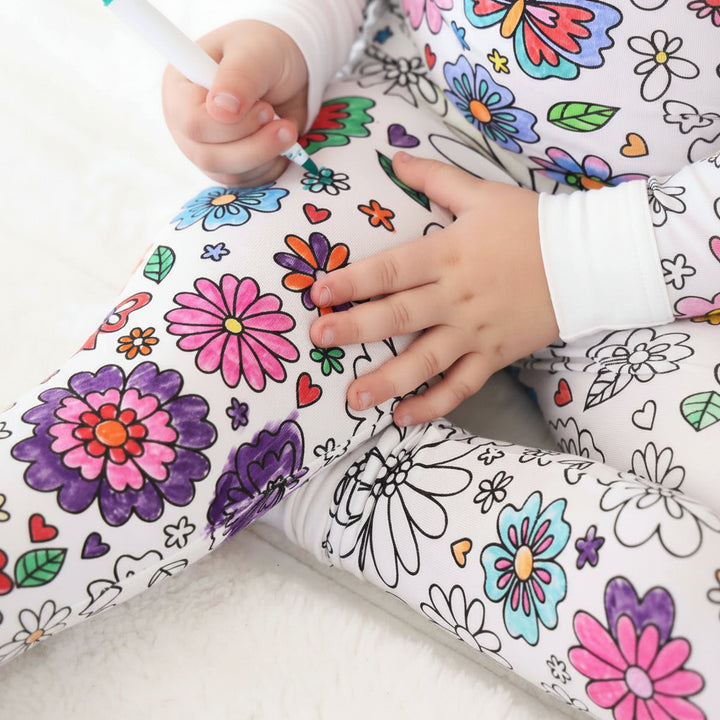 colorable pajamas square