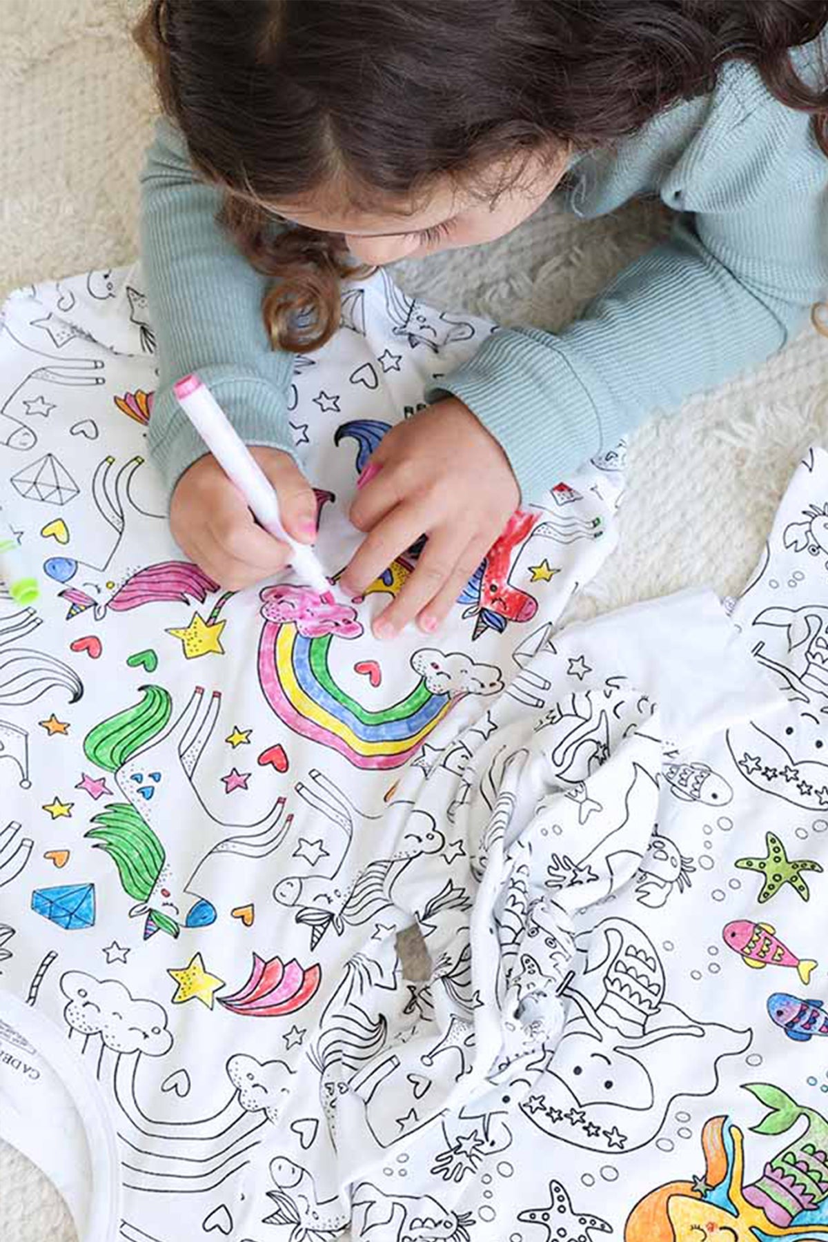 Toddler coloring Colorable pajamas