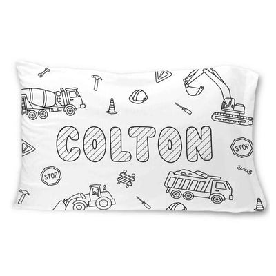 construction personalized pillow cover