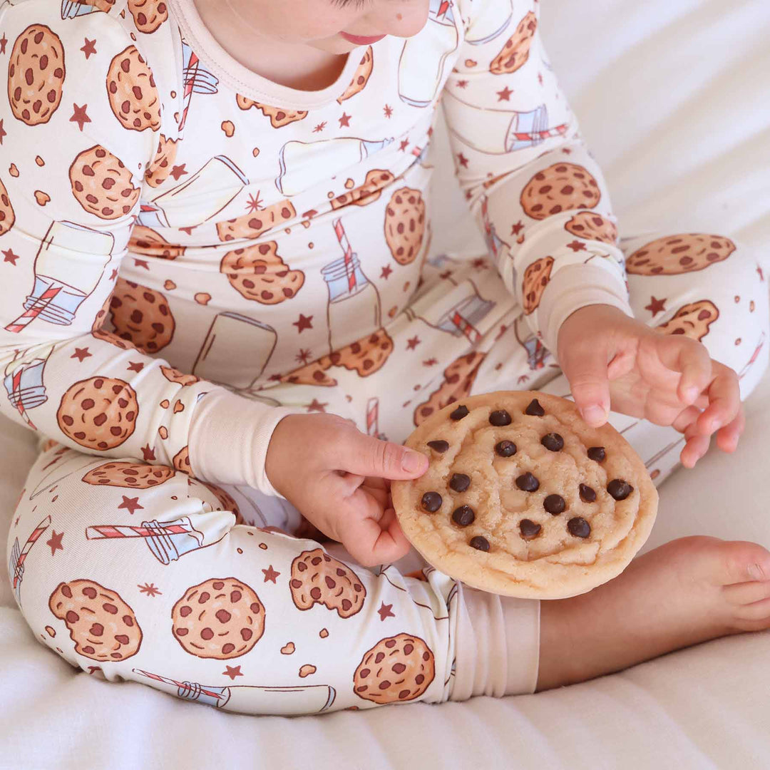 kids two piece pajama set cookies cuddles 