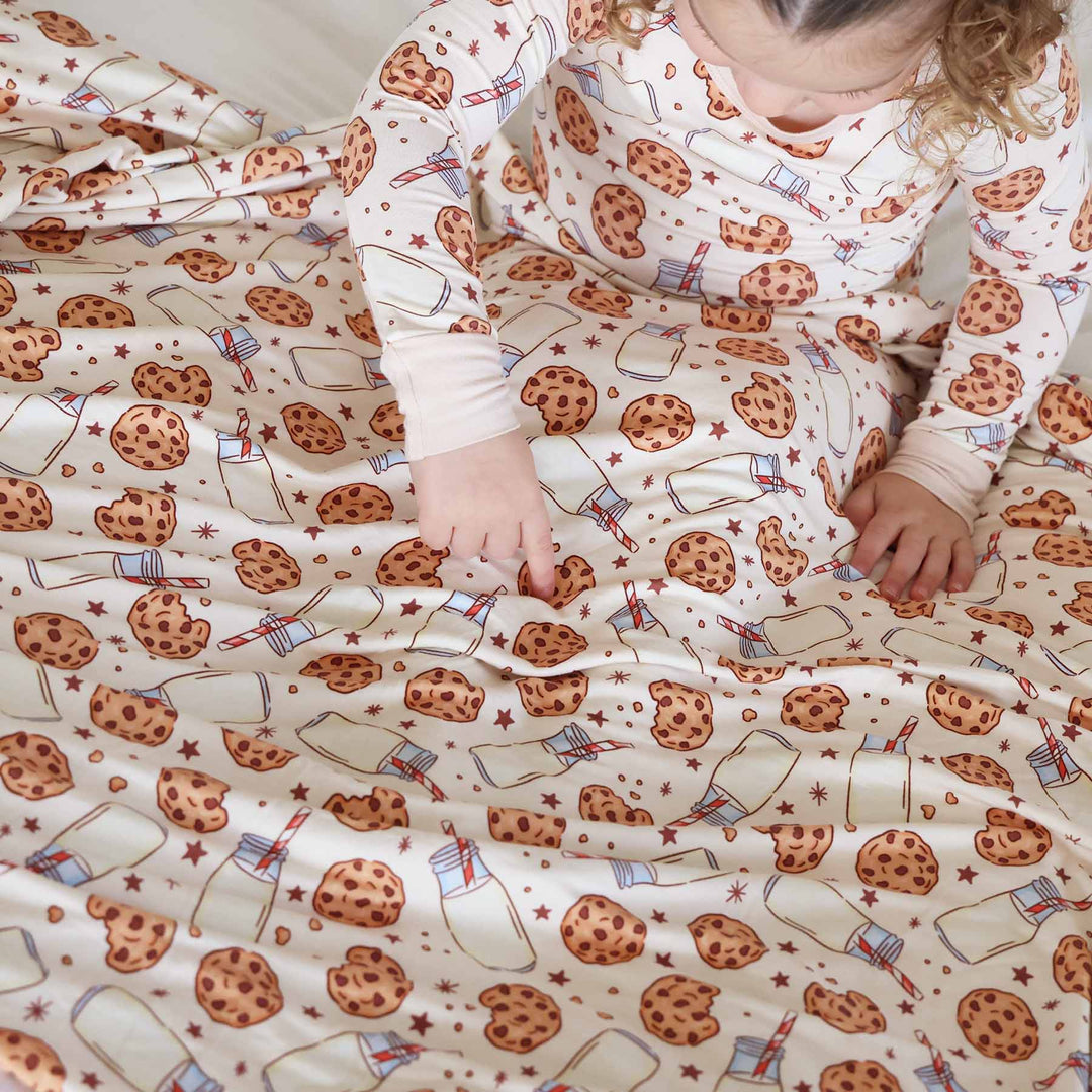 cookie cuddles double sided bamboo blanket neutral
