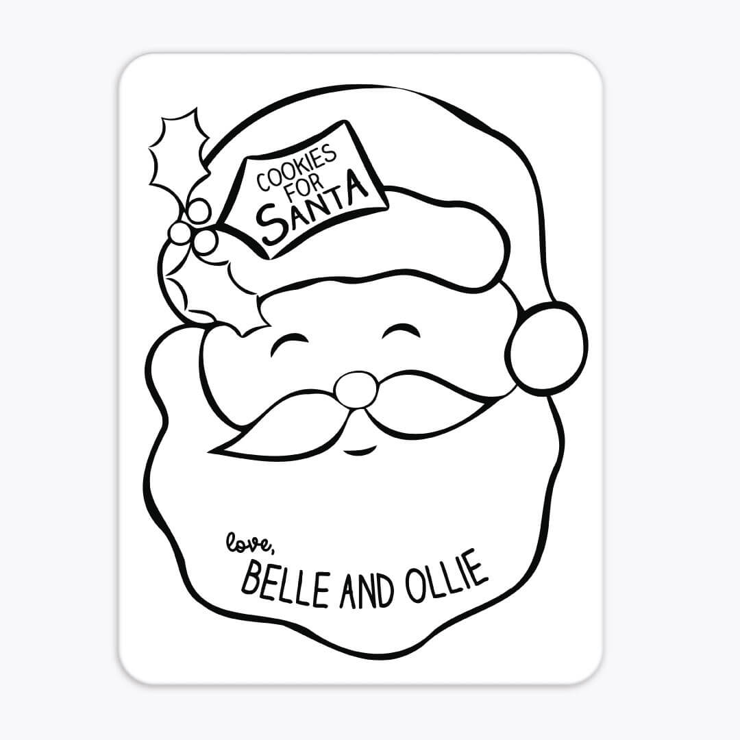 cookie for santa colorable whiteboard for kids