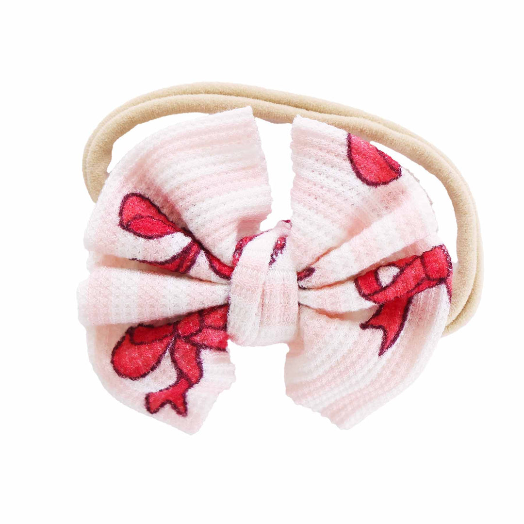 coquette christmas knit bow headband 