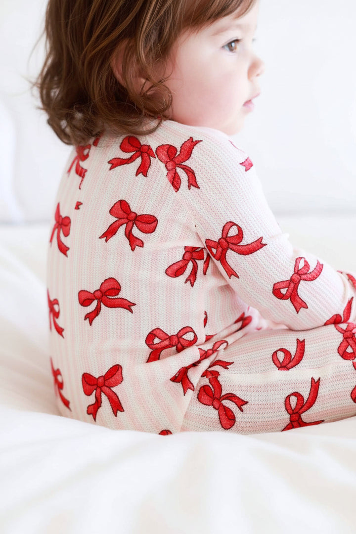 caden lane bamboo waffle christmas convertible zip romper for girls 