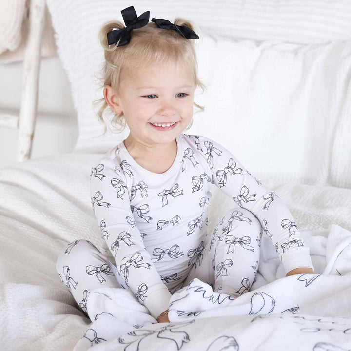 coquette cutie two piece pajama set for kids