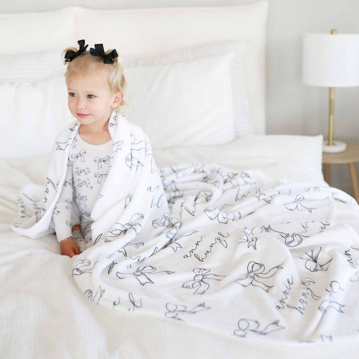 coquette cuties personalized blanket for kids