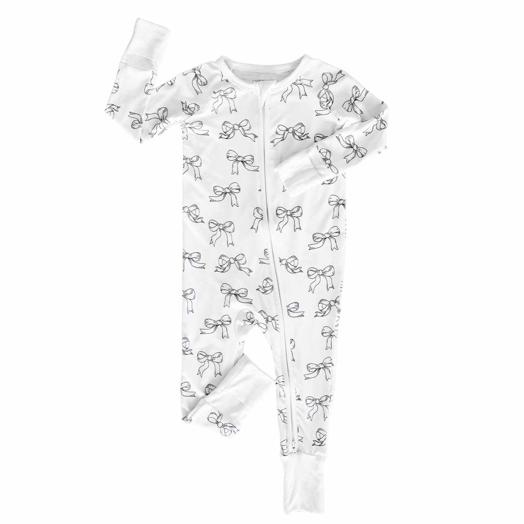 coquette cutie zip romper for toddlers