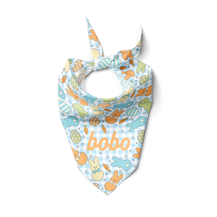 cottontail cuties personalized pet bandana blue