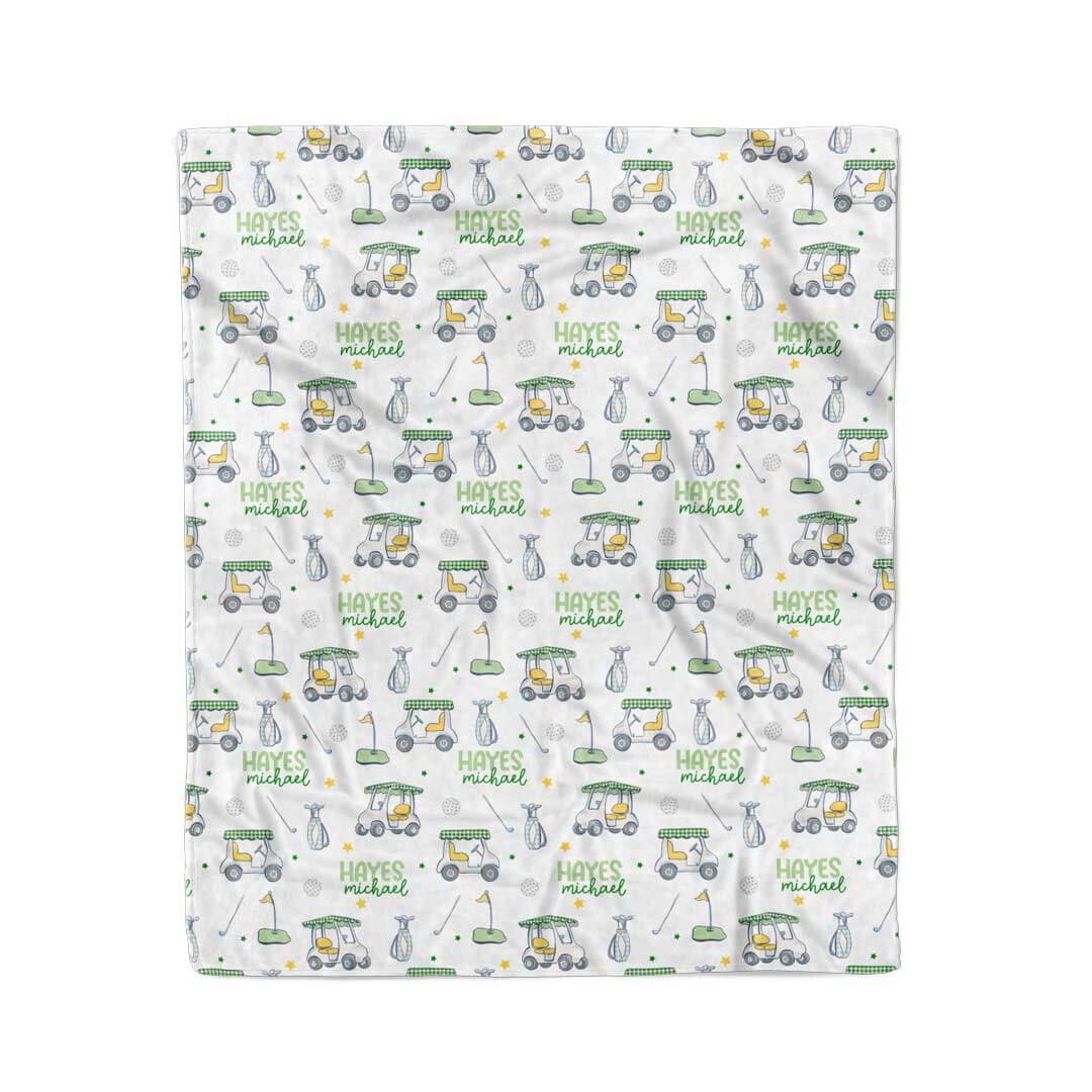 country club cuties personalized blanket for boys 