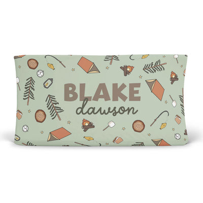 cozy camper personalized changing pad cover