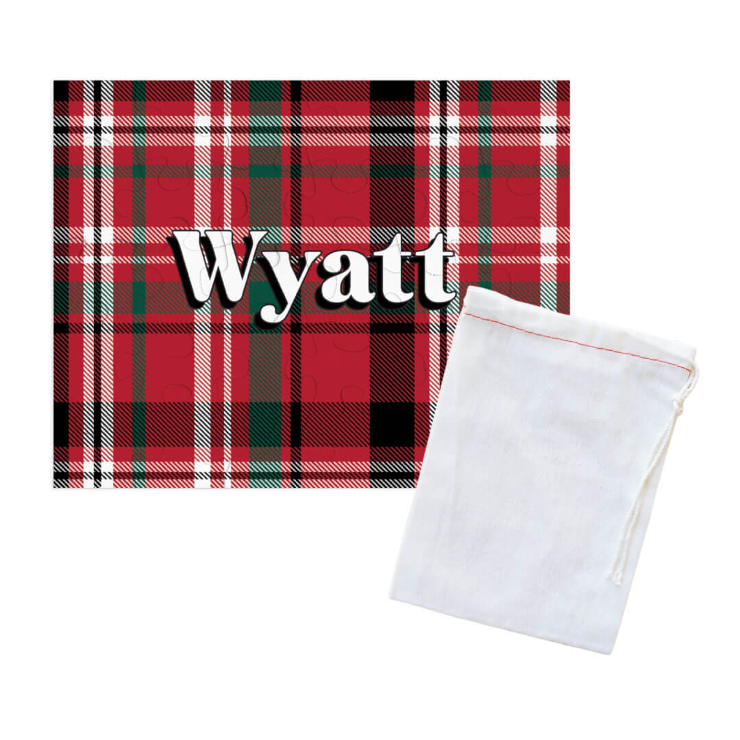 christmas stocking stuffers personalized puzzle for kids christmas plaid 