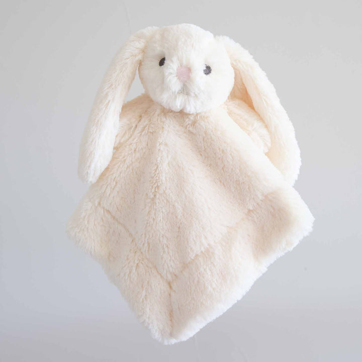 white bunny plush lovey