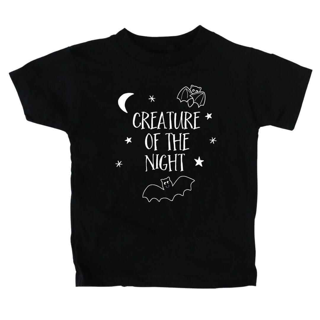 creature of the nights kids graphic tee for halloween
