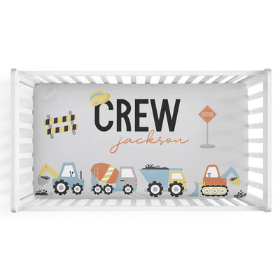 crew personalized crib sheet 