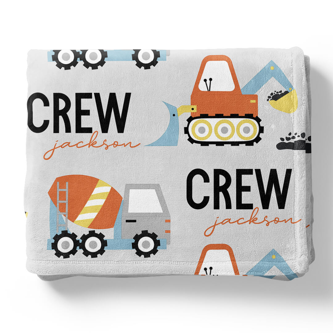 construction personalized blanket 