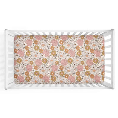 crib sheet boho floral