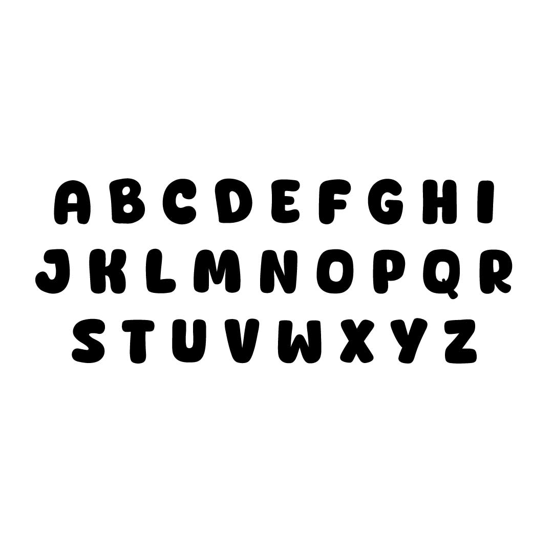 cute dino all uppercase font 