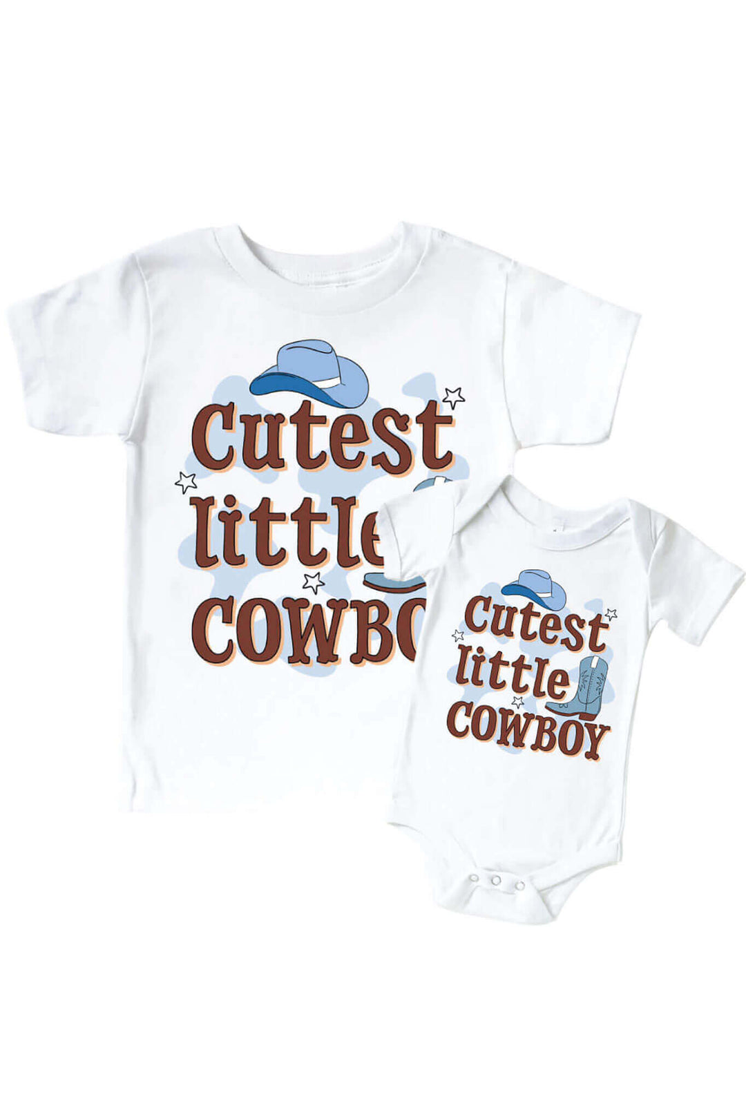 cutest little cowboy graphic tee and bodysuit for boys 