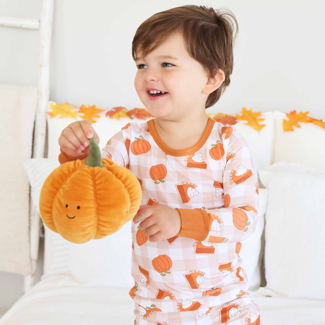 kids two piece pajama set for thanksgiving 