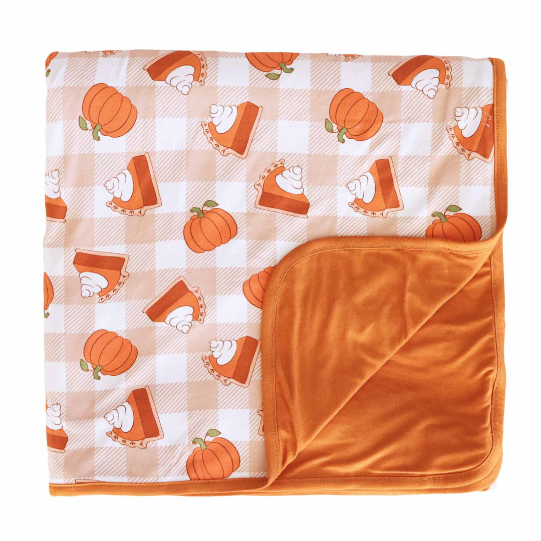 cutie pie double sided bamboo blanket 