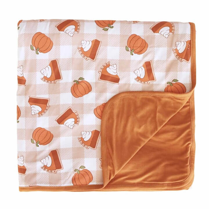 cutie pie double sided bamboo blanket 