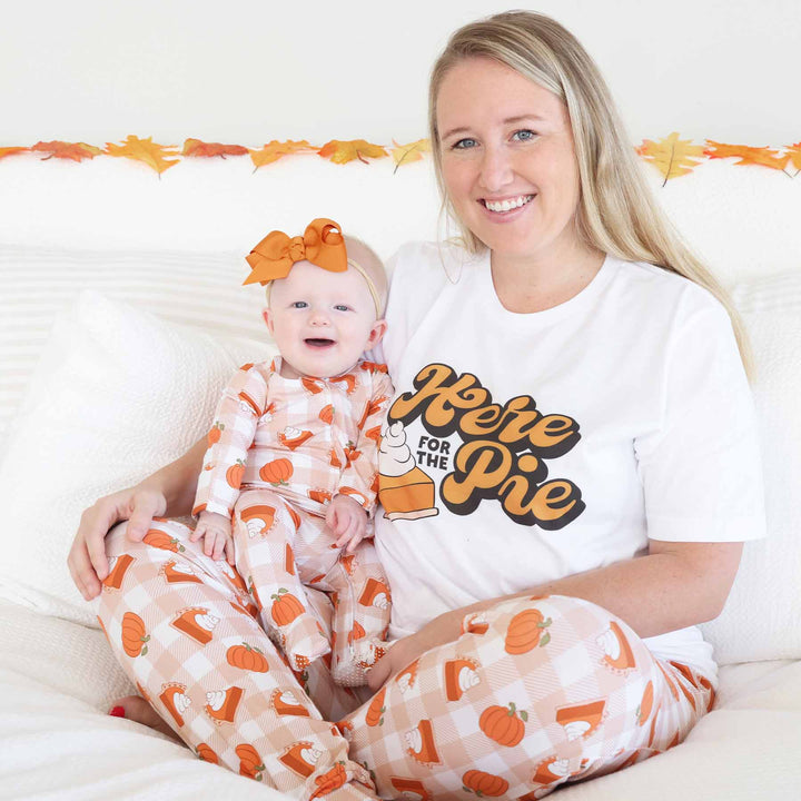 cutie pie matching family pajamas for thanksgiving