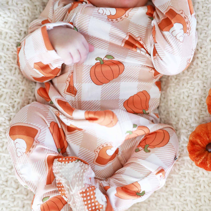 thanksgiving zipper footie for babies