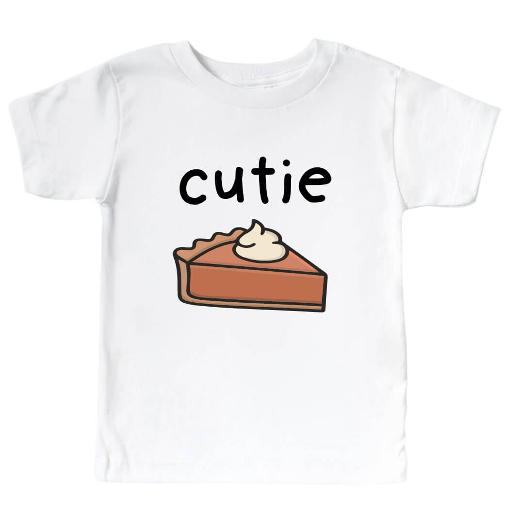 cutie pie thanksgiving graphic tee for kids 
