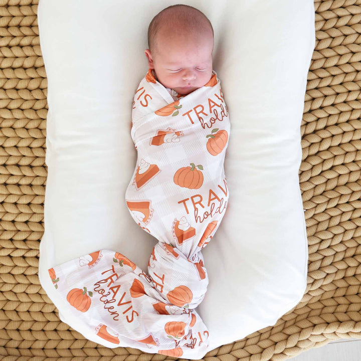 cutie pie personalized swaddle blanket for babies