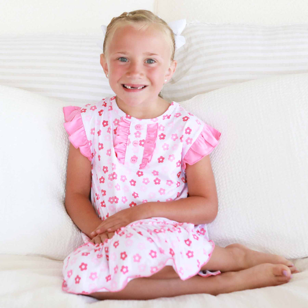daisy mae nightgown with ruffle sleeves 