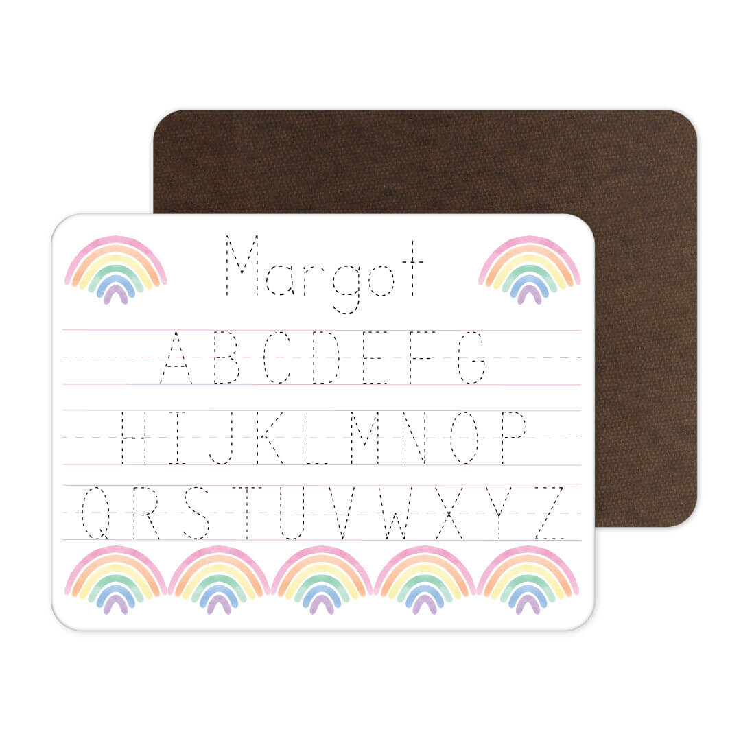 rainbow personalized whiteboard for kids