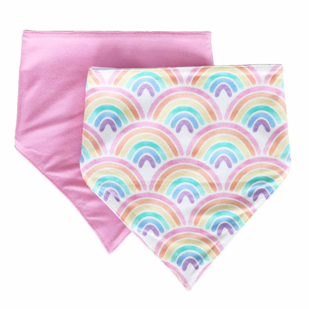 rainbow bandana bib set