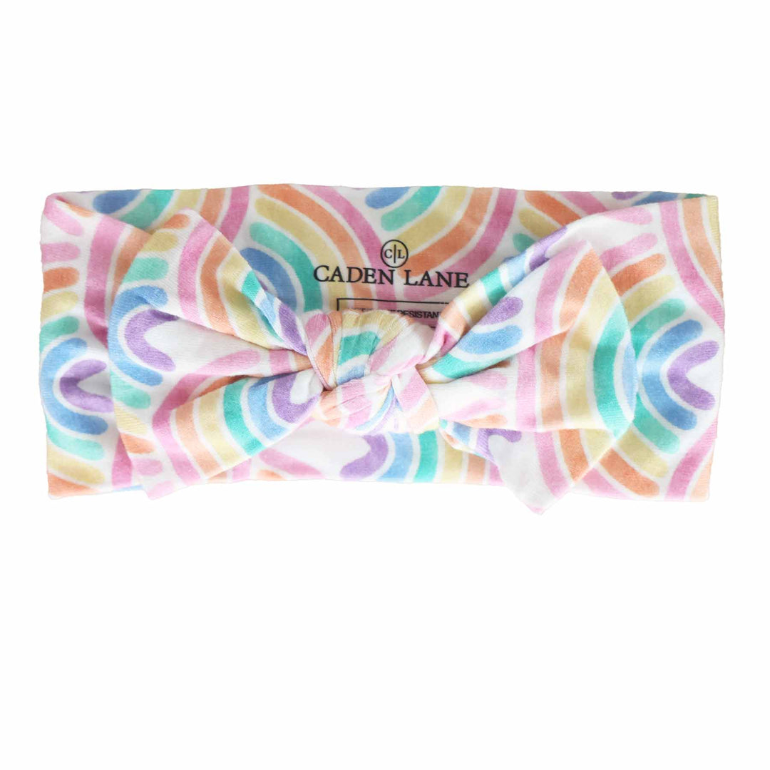 Printed Knit Large Bow Headwraps