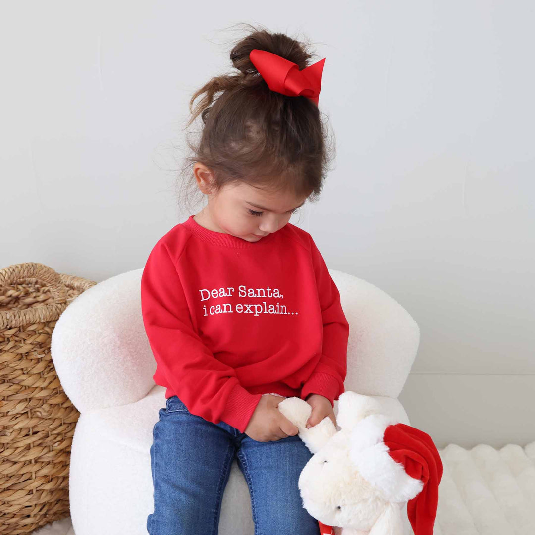 gender neutral red long sleeve graphic  christmas sweatshirt 