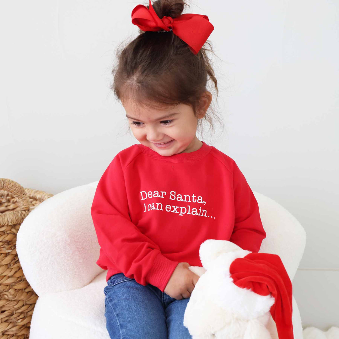kids christmas sweatshirt red 