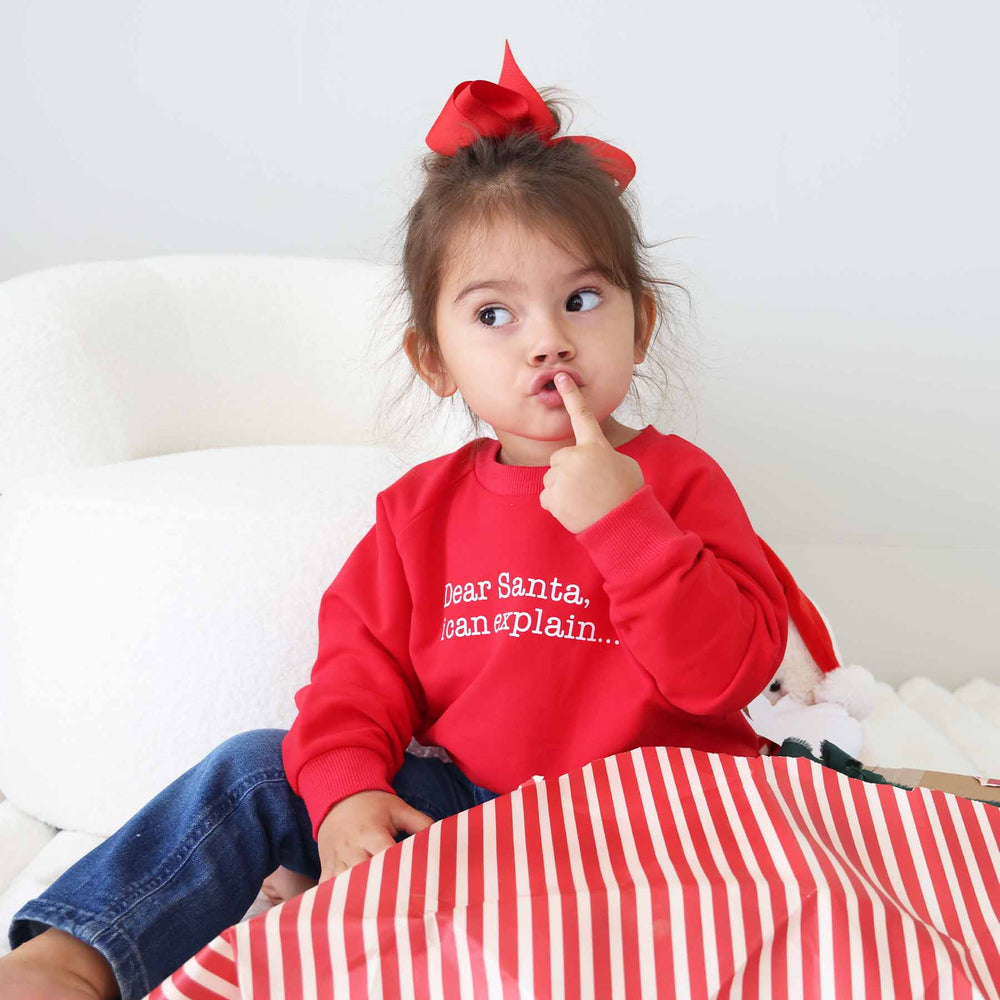 dear santa i can explain red long sleeve sweatshirt 