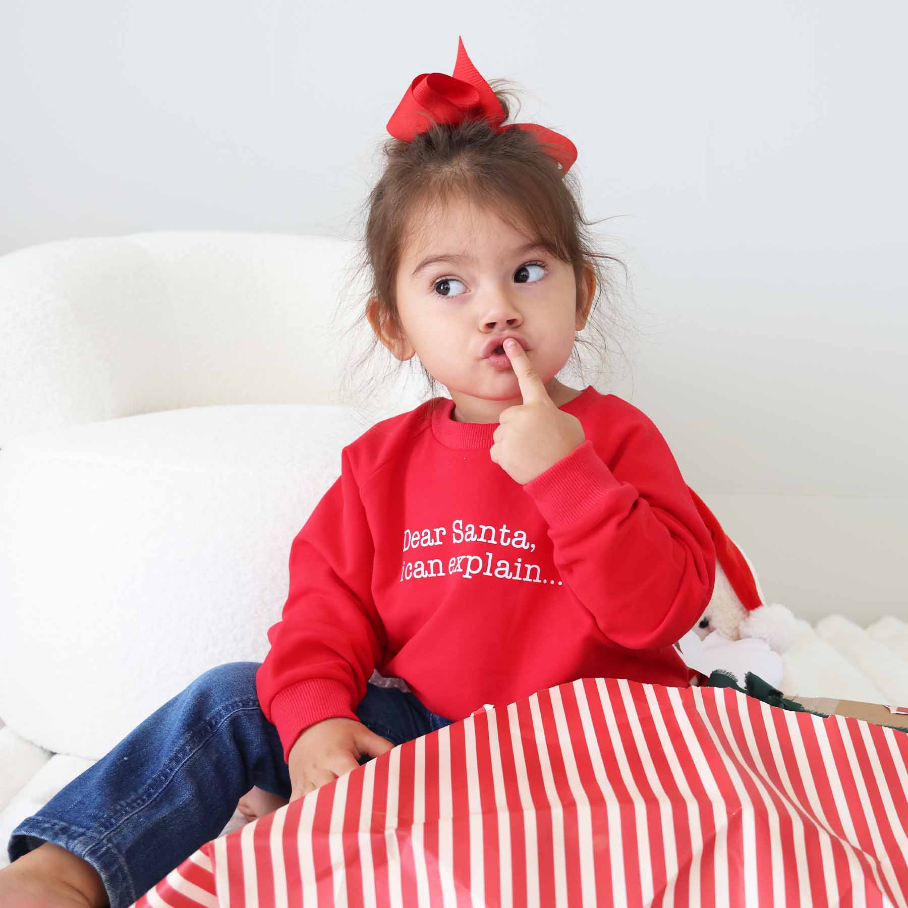 dear santa i can explain red long sleeve sweatshirt 