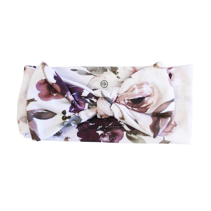 Printed Knit Large Bow Headwraps