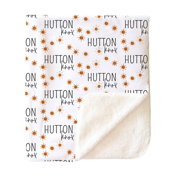Desert Suns Personalized Toddler Blanket